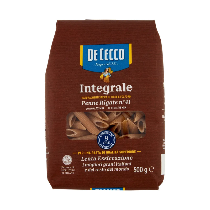 De Cecco Penne Rigate Integrali, 500g