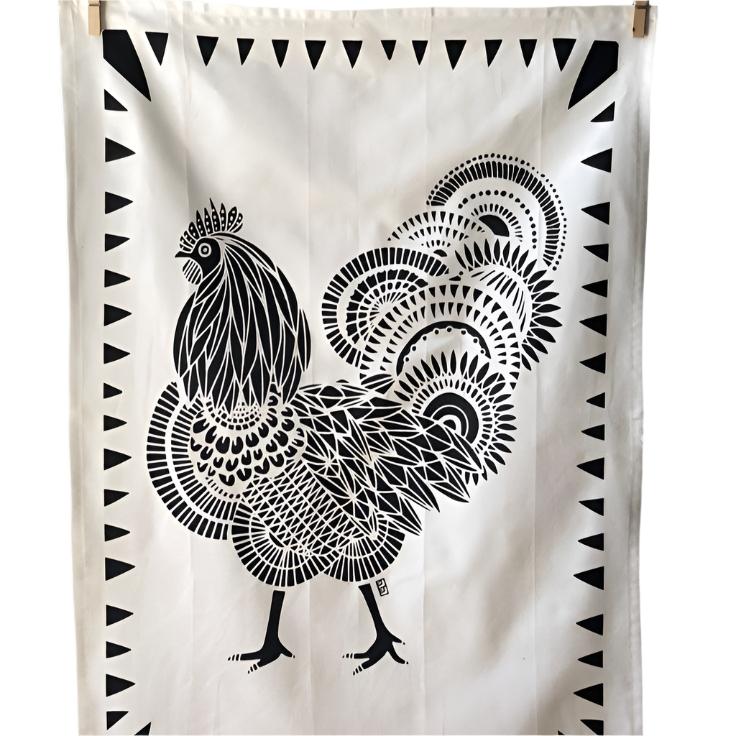 Lulu Kitololo Print Rooster 8*10in