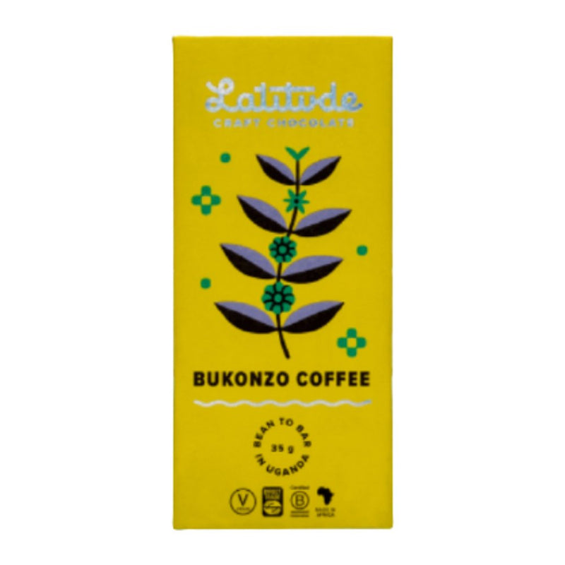 Latitude Craft Chocolate Bukonzo Coffee Chocolate Bar, 70g