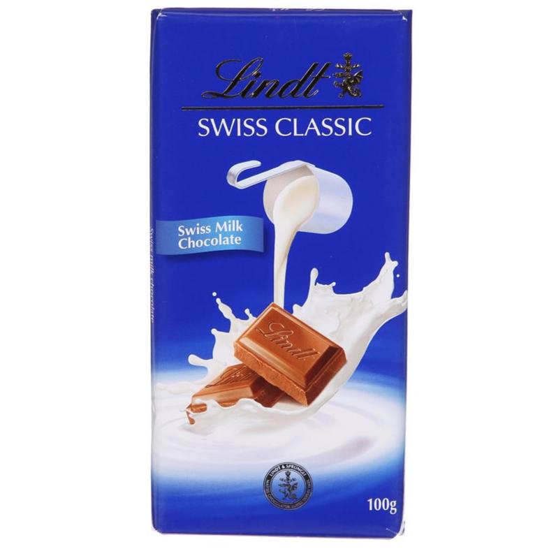 Lindt Swiss Classic Milk Chocolate, 100g