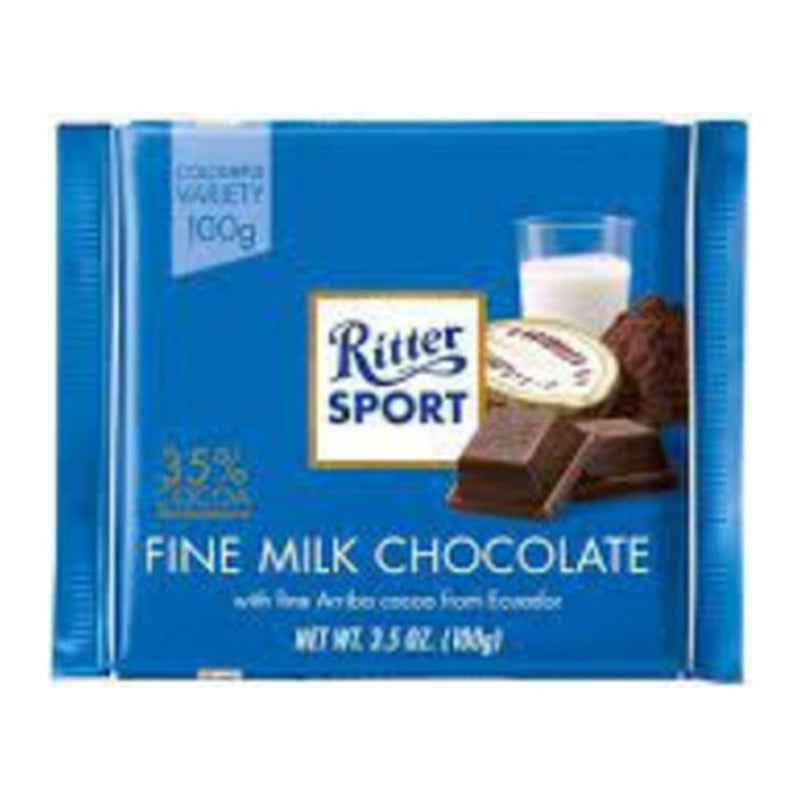 Ritter Sport Fine Milk Chocolate, 100g