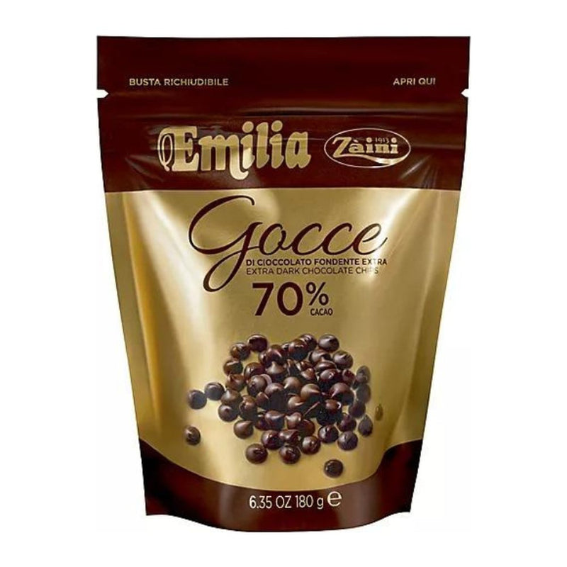 Zaini Gocce Extra Dark Cho Chips 70% Cacao, 180g
