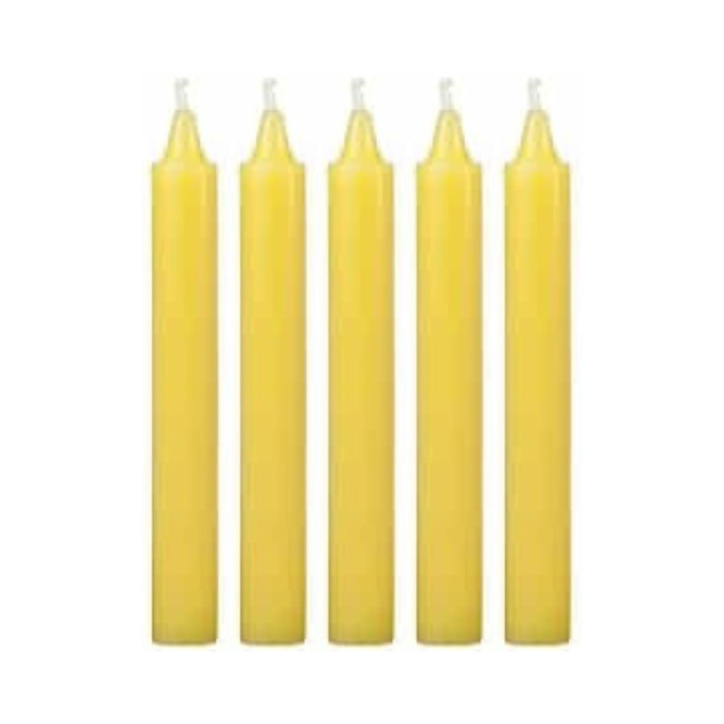 Wix And Wax Tapered Candle Yellow, 5pc