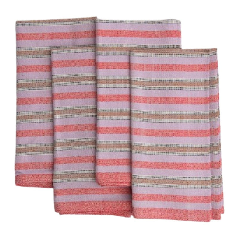 Siafu Upendo Napkins Cream Red Lilac Set Of 4