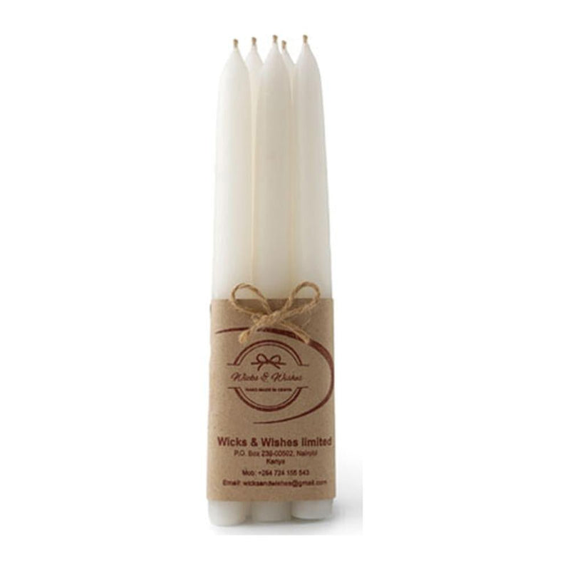 Wix And Wax Tapered Candle Ivory, 5pc