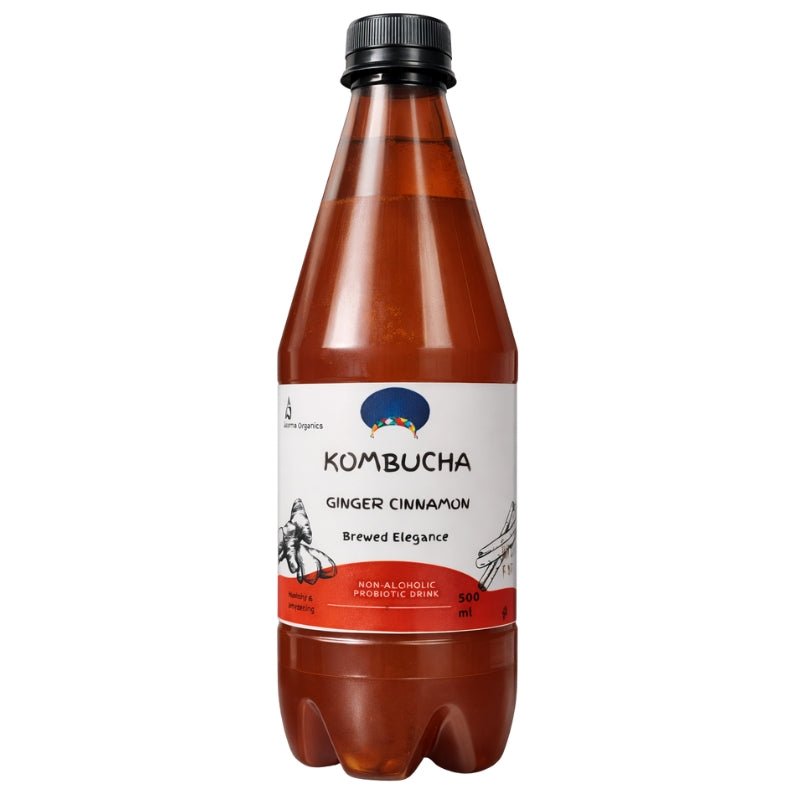 Amma Organics Ginger & Cinnamon Kombucha, 500ml