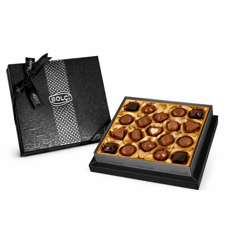 Bolci Diamond Assorted Chocolate Pralines Black Gift Box, 190g