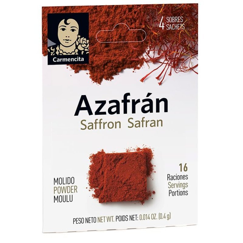 Carmencita Azafran Saffron Powder 4 Sachets, 4g