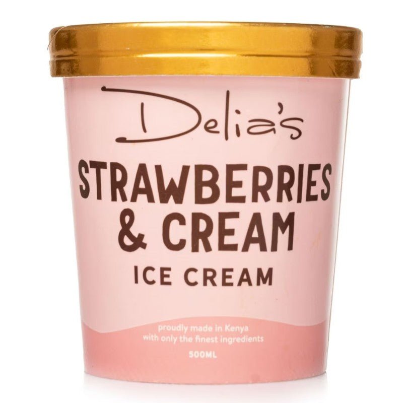 Delias Strawberries and Cream Ice Cream, 500ml