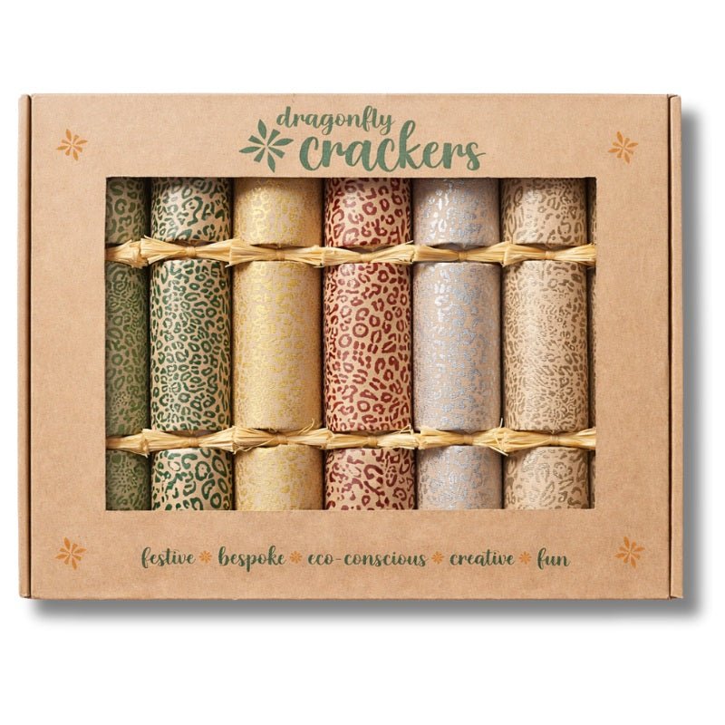 Dragonfly Christmas Crackers - Leopard Swirl