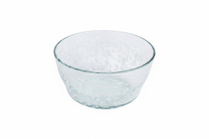 Shanga Sasha Salad Bowl Large White Dots