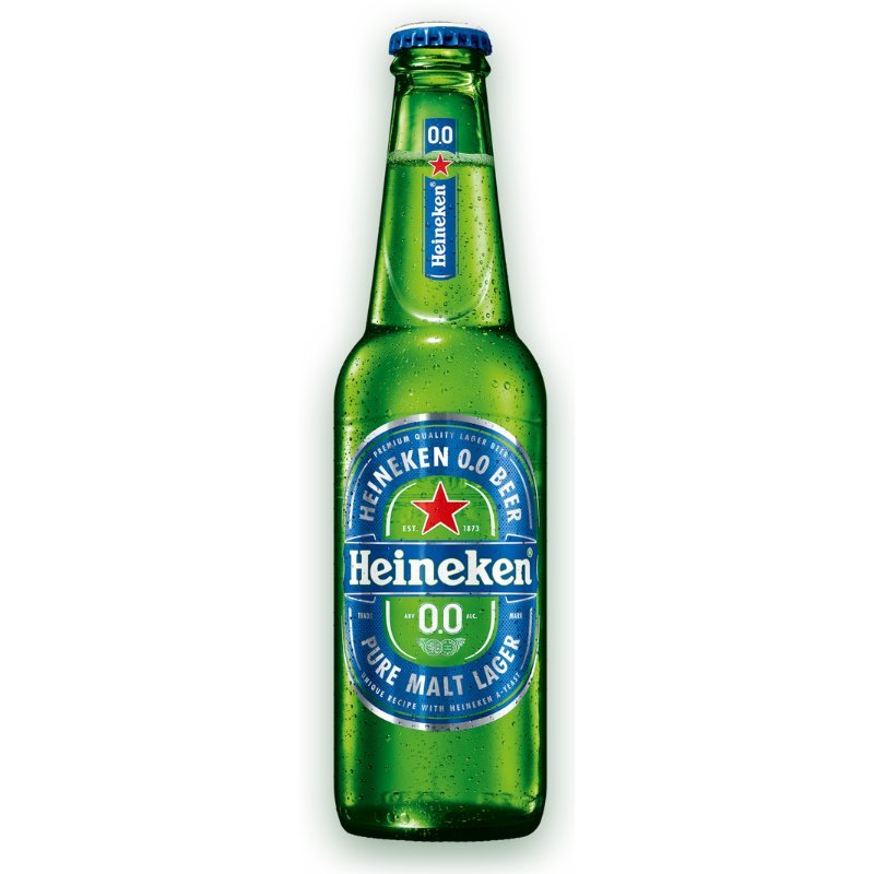Heineken 0.0 Non - Alcoholic Malt Lager Beer, 330ml