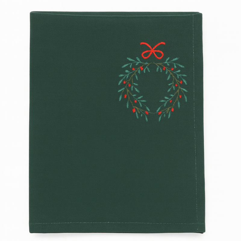 Ilisah Mistletoe Motif Christmas Placemats, 4pcs