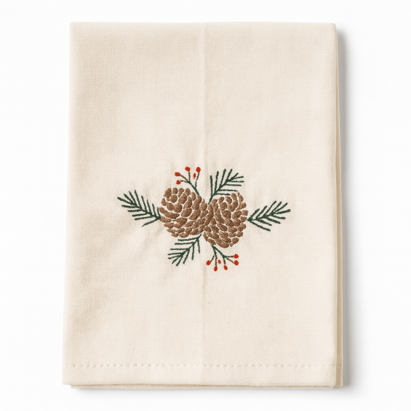 Ilisah Wreath Motif Christmas Napkins, 4pcs