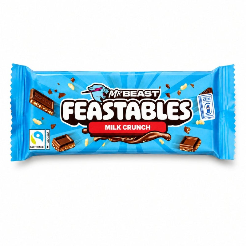 MrBeast Feastables Milk Crunch Chocolate Bar, 60g