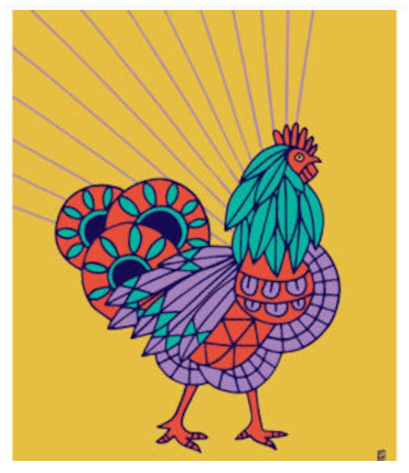 Lulu Kitololo Framed Print Rooster 8*10in