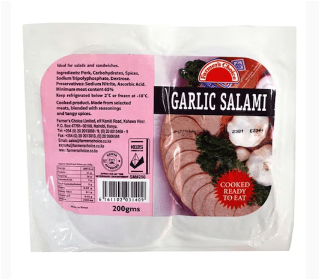 Farmers Choice Beef Garlic Salami, 200g