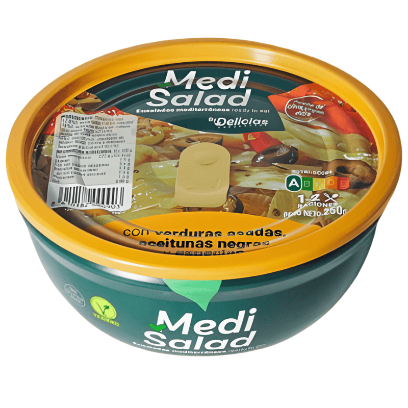 Medi Salad With Roasted Vegetable, Black Olives And Spices, 250g