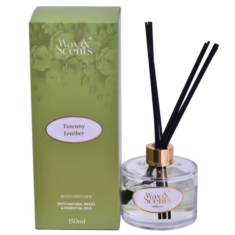 Wax & Scents Tuscany Leather Reed Diffuser, 150ml