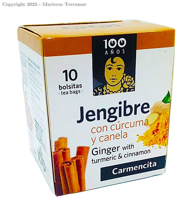 Carmencita Ginger Tumeric And Cinnamon, 10pc