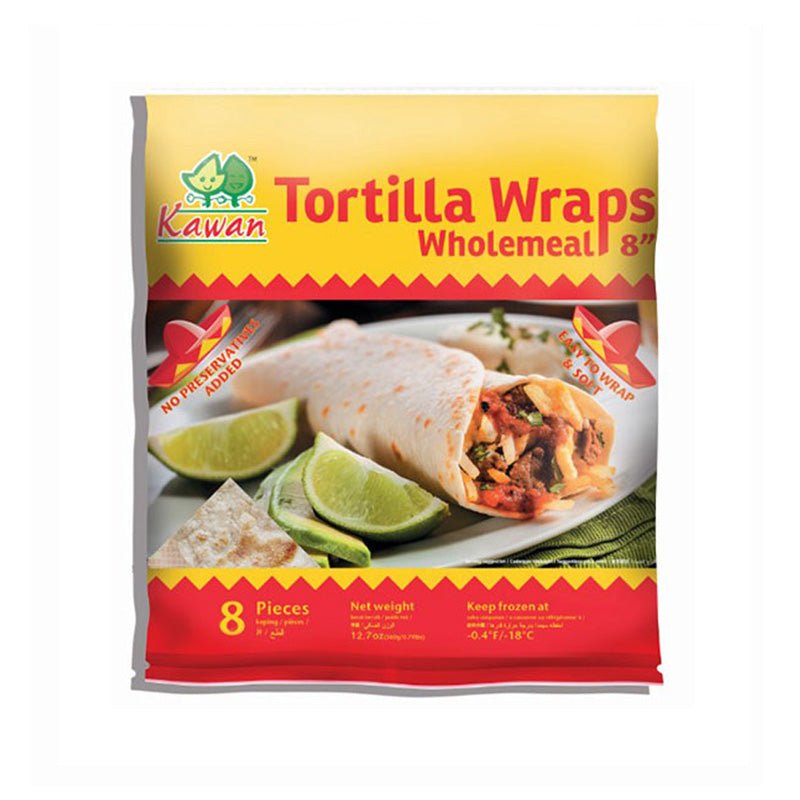 K.g. Kawan Wholemeal Tortilla Wraps, 360g