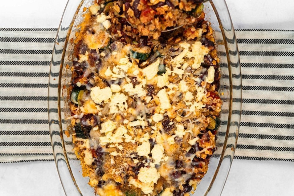 BAKED PASTA WITH KIDNEY BEANS, COURGETTE & TOMATO - Artcaffé Market