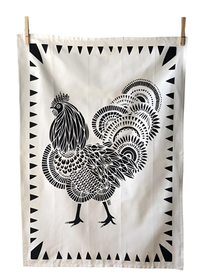 Lulu Kitololo Tea Towel Rooster