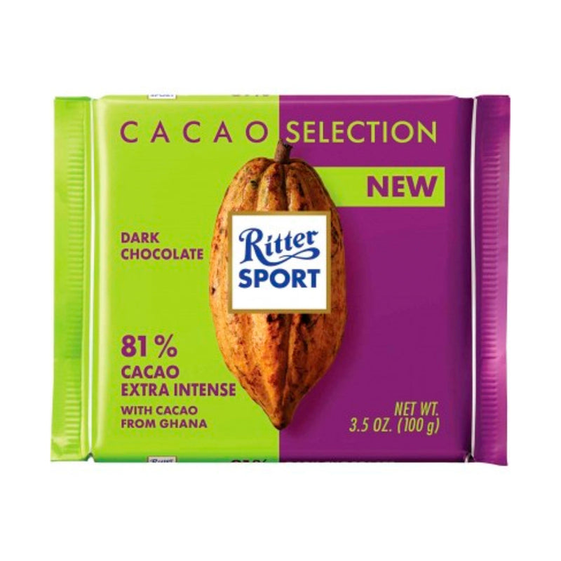 Ritter Sport Dark Chocolate 81% Extra Intense, 100g