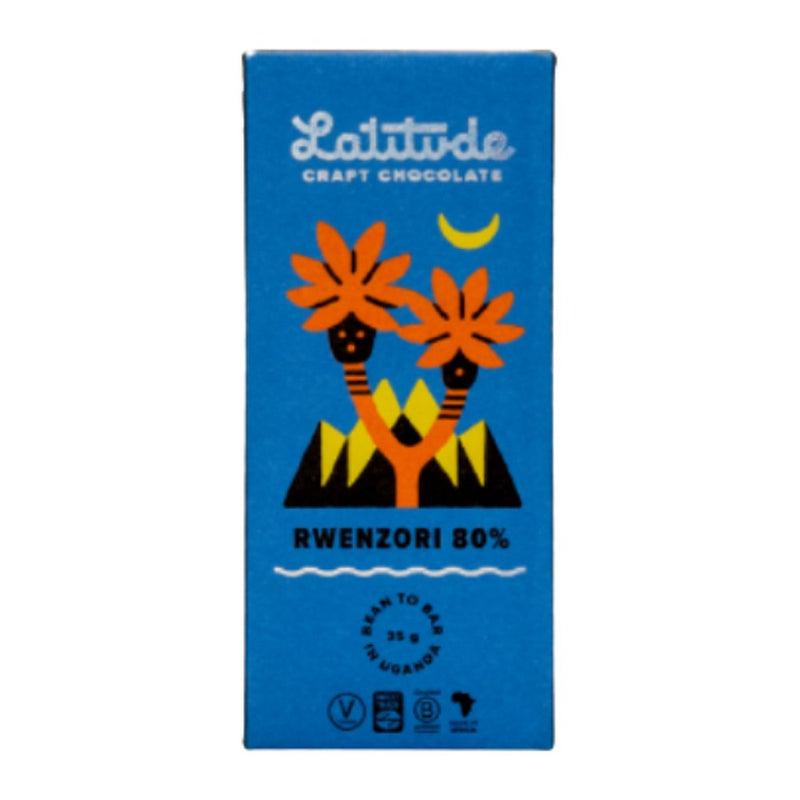 Latitude Craft Chocolate Rwenzori, 80% Chocolate Bar, 70g