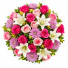 Radiant Roses, Lilies and Mums Bouquet