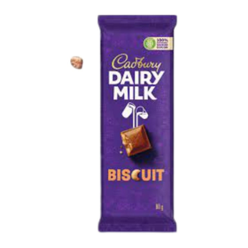 Cadbury Dairy Milk Biscuit White Chocolate, 80g
