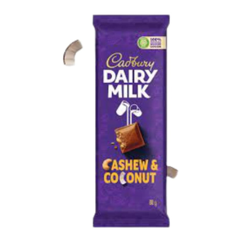 Cadbury Dairy Milk Cashew Coconut, 80g