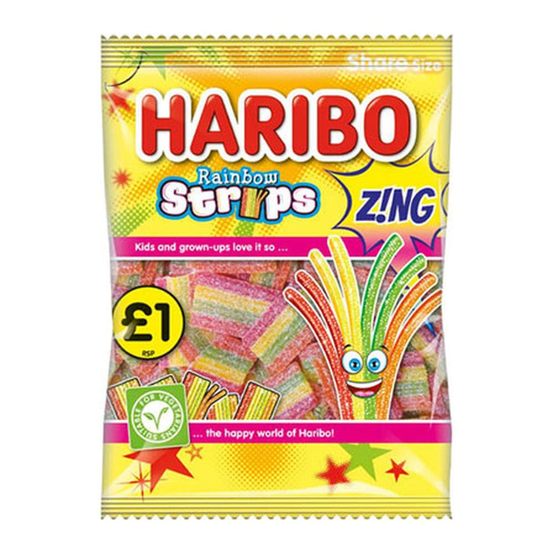 Haribo Haribo Rainbow Strips Zing Pmp, 130g