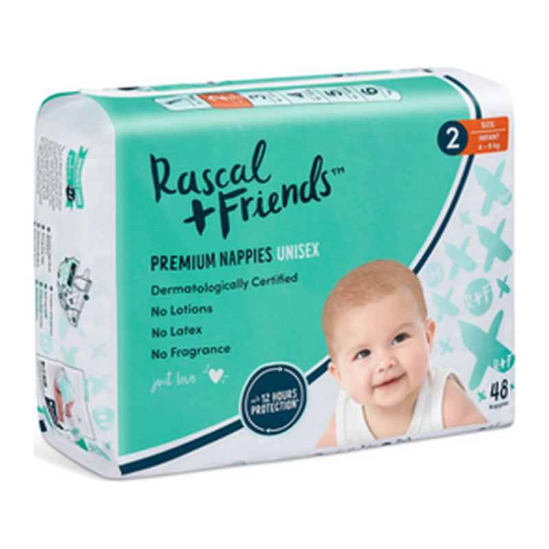 Rascal And Friends Infant Nappy Diapers Size 2, 48pc