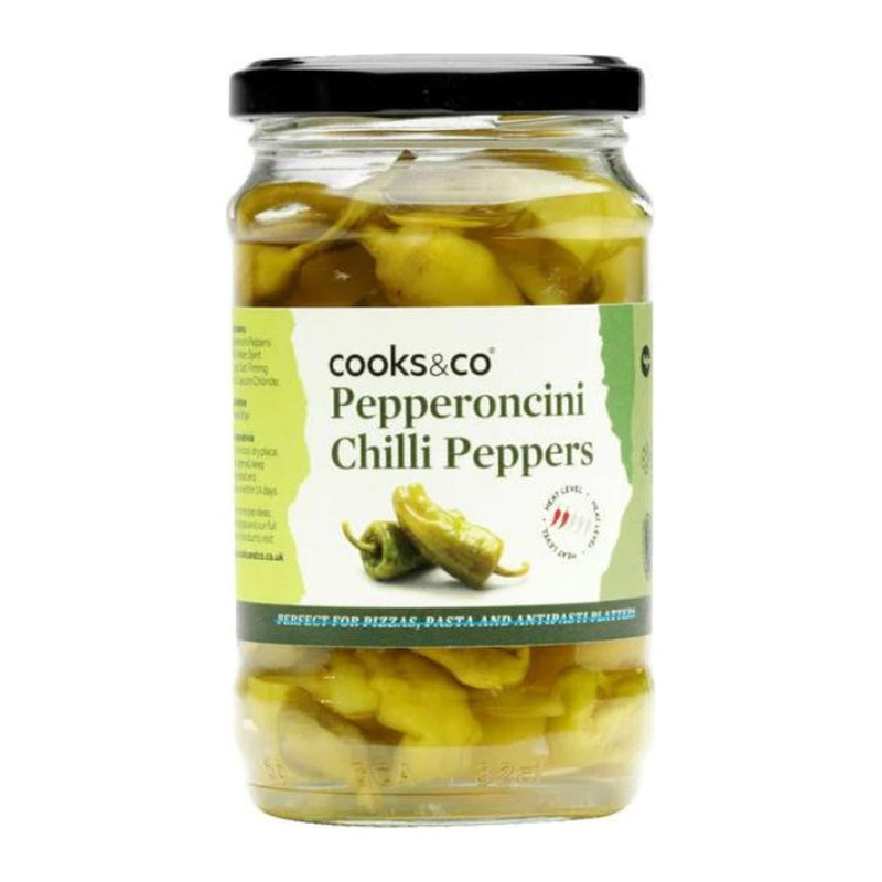 Cooks And Co Green Pepperoncini Peppers, 280g