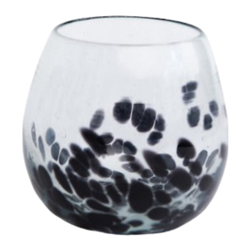 Shanga Bubble Water Glass Black Dots