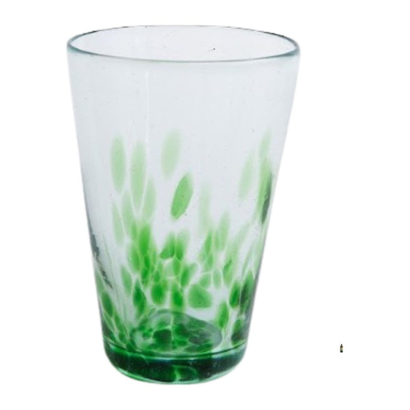 Shanga Dotty Alfresco Glass Olive Green Dots