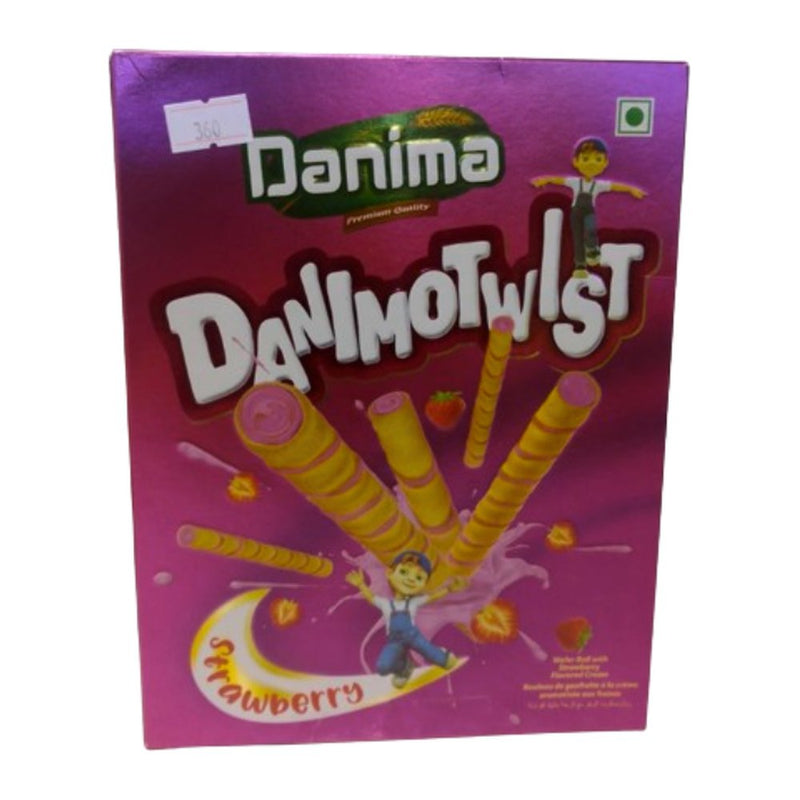 Danima Twist Wafer Strawberry, 100g