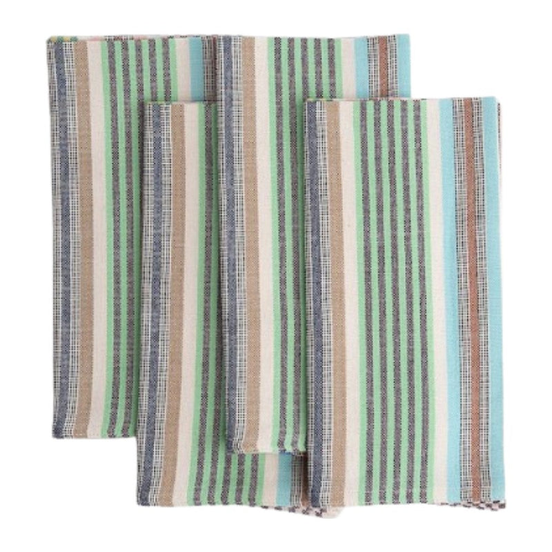 Siafu Peremende Cotton Napkins Multi Stripe Set Of 4