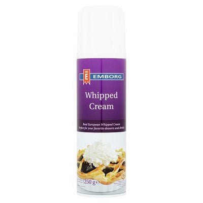 Emborg Whipped Cream In Spray Can, 250g