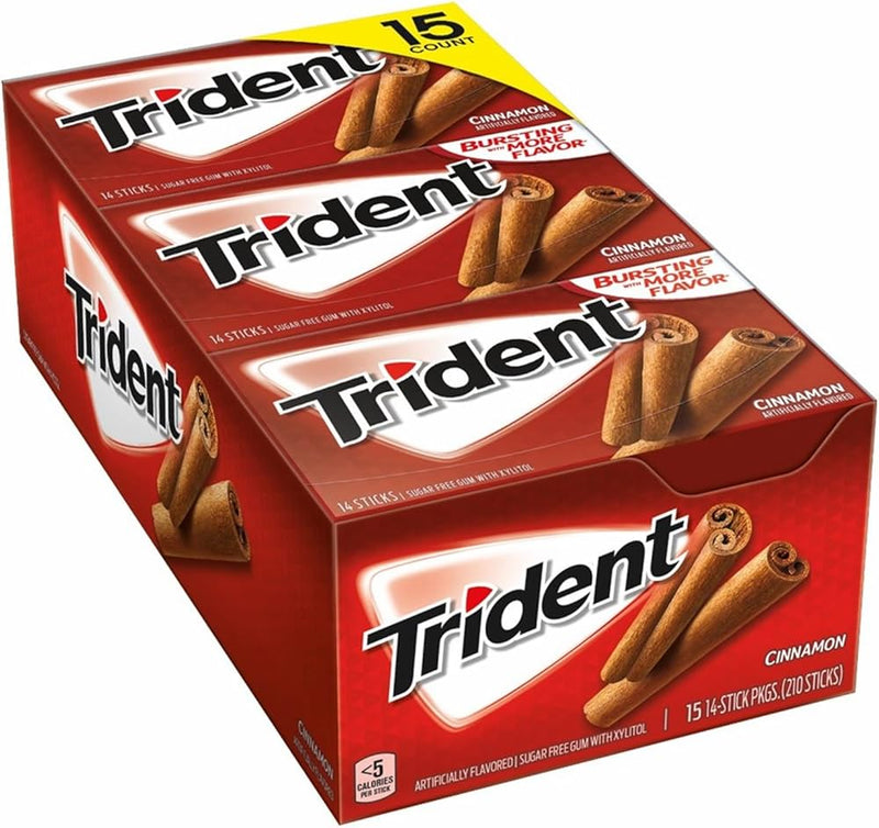 Trident Gum Cinnamon Sugarfree, 14pc