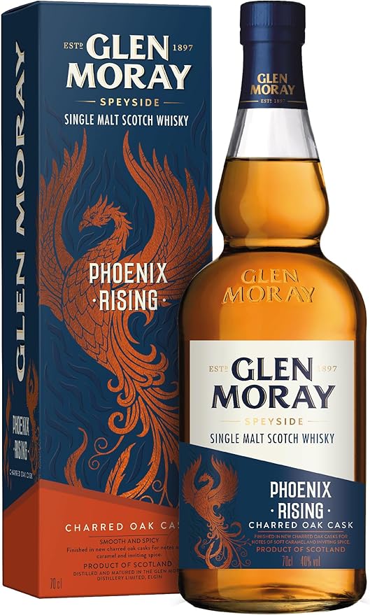 Glen Moray Phoenix Rising Single Malt Speyside Whisky, 750ml