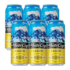 White Cap Lager Can Beer, 500ml