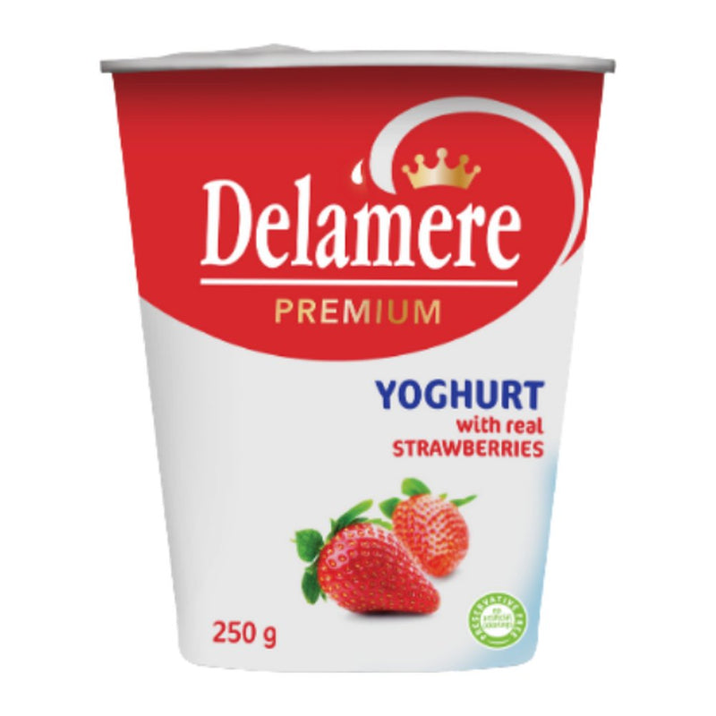 Delamere Premium Strawberry Fruit Yoghurt, 250ml