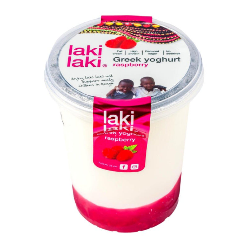 Laki Laki Greek Yoghurt Raspberry, 450ml