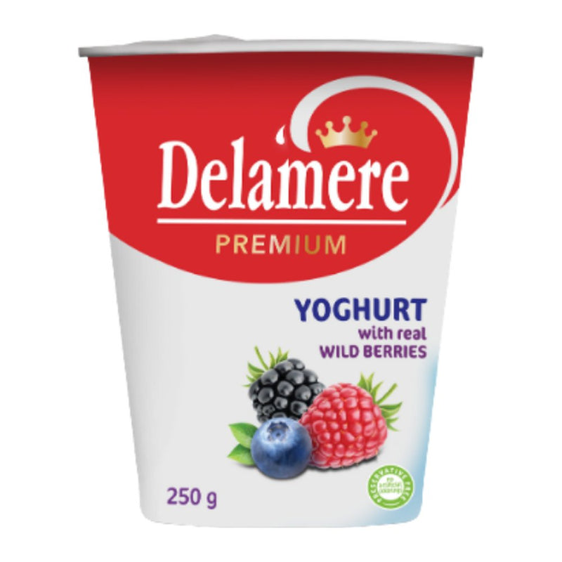Delamere Premium Wild Berries Yoghurt, 250ml
