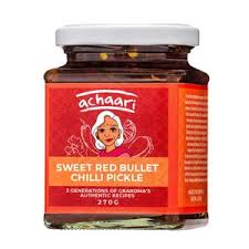 Achaari Sweet Red Bullet Chilli Pickle, 270g