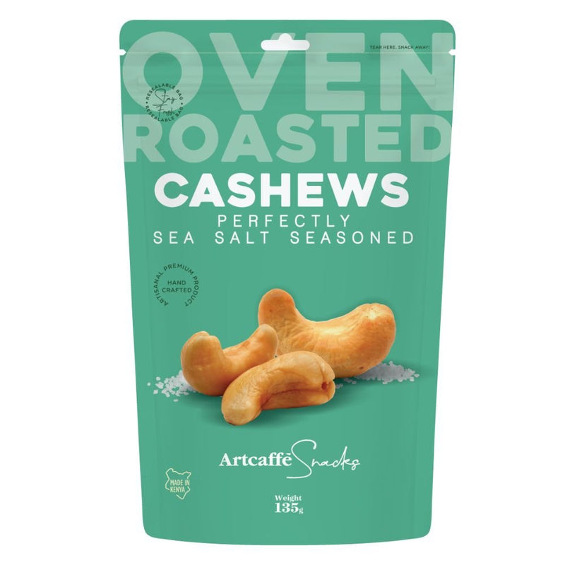 Artcaffe Salted Roasted Cashews, 135g