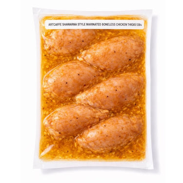 Artcaffe Shawarma Style Marinated Boneless Chicken Thighs, 530g