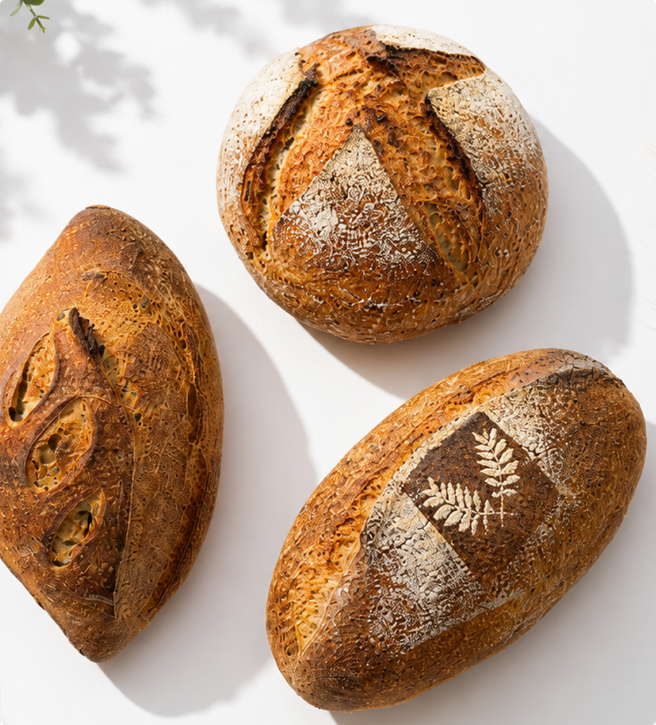 Artcaffe Assorted Whole Breads, 3pc